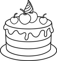 Artistic Single Layer Cake Design vector