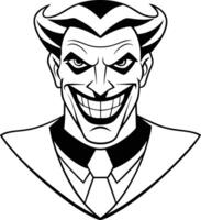 Elegant Joker Character Sketch vector