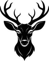 Bold Deer Head Silhouette Graphics vector