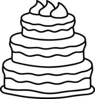 eative Cake Outline Collection vector