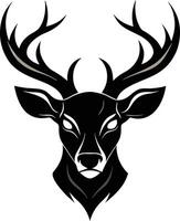 Minimalist Deer Face Artwork vector