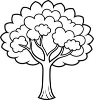Minimalist Tree Sketch Art vector