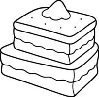 Captivating Cake Outline Art vector