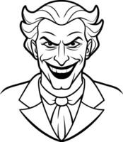 Lively Joker Face Art Design vector