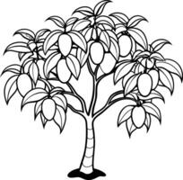 Whimsical mango Tree Shape vector
