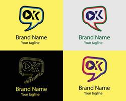 Abstract with Symbolic Message - Four Best Logos for Companies with Different Shapes. vector
