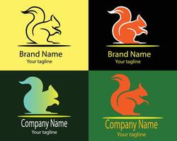Best Abstract Rabbit Logos - Four Different Designs and Illustrations of the Same Shape for Business Companies. vector