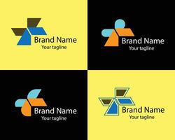 abstract-3d-plus- Color Editable Abstract - Four Best Logos with Different Shapes. vector