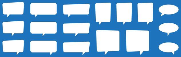 Blank empty speech bubbles. Speak bubble balloon, cartoon chatting box, message box. vector