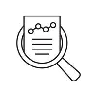 Audit and data analysis line icon. Financial assessment line icon. vector