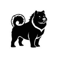 Loyal Companion Chow Chow Silhouette for Pet Care Business Branding vector