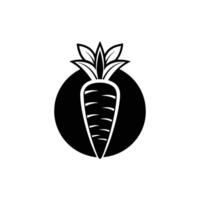 Organic Carrot Silhouette for Farm and Agriculture Business Logos vector