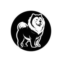 Loyal Chow Chow Silhouette for High-End Dog Grooming Branding vector
