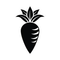 Crunchy Carrot Silhouette for Local Farmers' Market Branding Logos vector