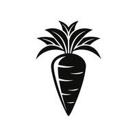 Farm-Fresh Carrot Silhouette for Sustainable Agriculture Business Logos vector