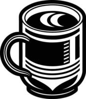 Simple Coffee Mug Silhouette for Local Cafe and Bistro Branding vector