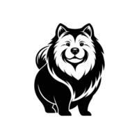 Bold Chow Chow Silhouette for Professional Dog Training and Grooming Logos vector