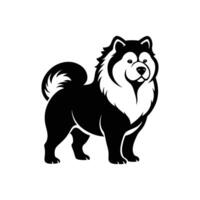 Powerful Chow Chow Silhouette for Dog Training and Protection Business Logos vector