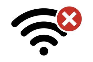 Wifi icon. No internet, internet problems. Concept of bad connection. Lost wifi network. Internet error. Broadcasting area with Wifi. vector