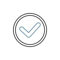 check concept line icon. Simple element illustration. check concept outline symbol design. vector