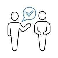 approve concept line icon. Simple element illustration. approve concept outline symbol design. vector