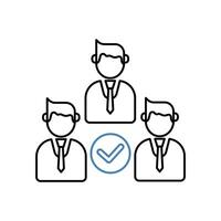 assign concept line icon. Simple element illustration. assign concept outline symbol design. vector