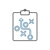 strategy concept line icon. Simple element illustration. strategy concept outline symbol design. vector