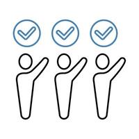 agree concept line icon. Simple element illustration. agree concept outline symbol design. vector