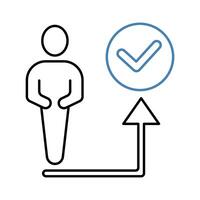 right concept line icon. Simple element illustration. right concept outline symbol design. vector