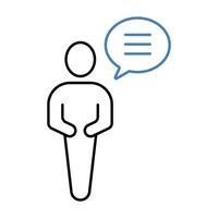 person concept line icon. Simple element illustration. person concept outline symbol design. vector