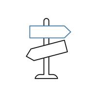 direction concept line icon. Simple element illustration. direction concept outline symbol design. vector