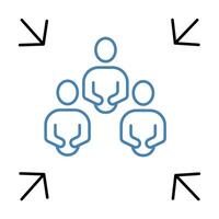 meeting point concept line icon. Simple element illustration. meeting point concept outline symbol design. vector