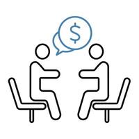 business meeting concept line icon. Simple element illustration. business meeting concept outline symbol design. vector