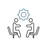 collaboration concept line icon. Simple element illustration. collaboration concept outline symbol design. vector