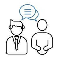 interview concept line icon. Simple element illustration. interview concept outline symbol design. vector