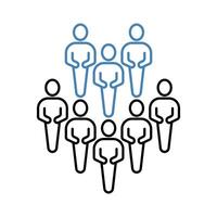 crowd concept line icon. Simple element illustration. crowd concept outline symbol design. vector