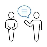 speaking concept line icon. Simple element illustration. speaking concept outline symbol design. vector