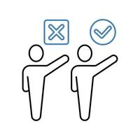 epvote concept line icon. Simple element illustration. vote concept outline symbol design. vector