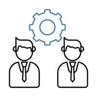 collaboration concept line icon. Simple element illustration. collaboration concept outline symbol design. vector