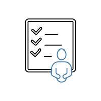 tasks concept line icon. Simple element illustration. tasks concept outline symbol design. vector