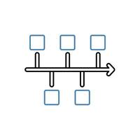 timeline concept line icon. Simple element illustration. timeline concept outline symbol design. vector