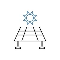 solar panel concept line icon. Simple element illustration. solar panel concept outline symbol design. vector