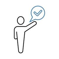 accept concept line icon. Simple element illustration. accept concept outline symbol design. vector