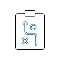 planning concept line icon. Simple element illustration. planning concept outline symbol design. vector