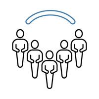people concept line icon. Simple element illustration. people concept outline symbol design. vector