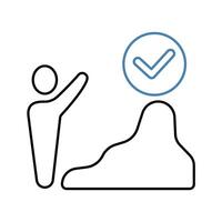 achieved concept line icon. Simple element illustration. achieved concept outline symbol design. vector