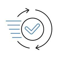 done concept line icon. Simple element illustration. done concept outline symbol design. vector
