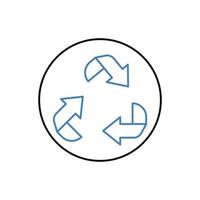 recycle concept line icon. Simple element illustration. recycle concept outline symbol design. vector