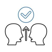 consent concept line icon. Simple element illustration. consent concept outline symbol design. vector