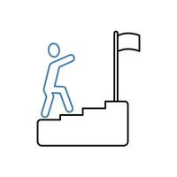steps concept line icon. Simple element illustration. steps concept outline symbol design. vector